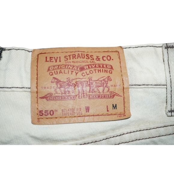 Vintage Levi’s 550 Made in USA Two-Tone|Relaxed Fit Tapered Leg | Y2K 90s 10 - Picture 6 of 7
